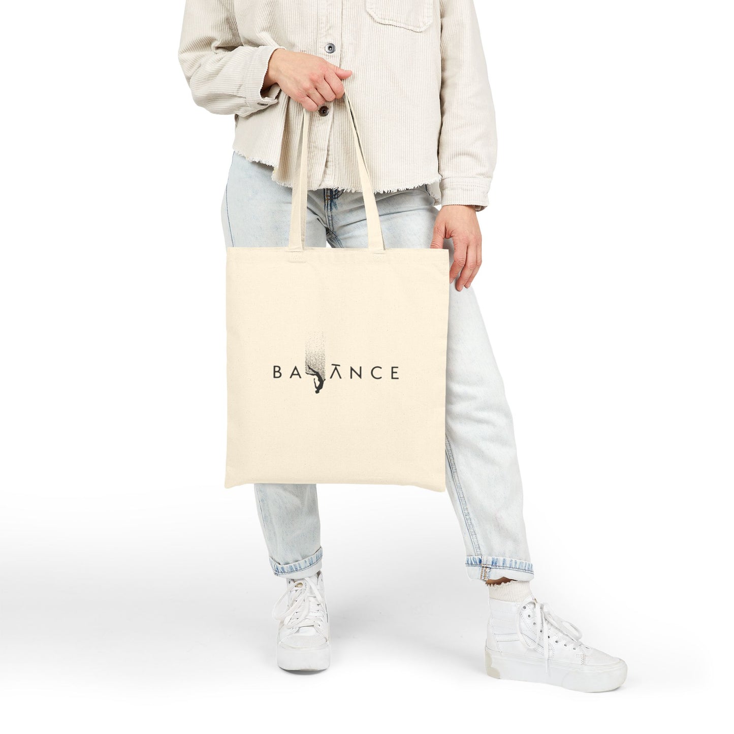 Balance Cotton Canvas Tote Bag | Eco-Friendly Shopping Bag, Reusable Grocery Bag, Minimalist Tote, Gift for Her