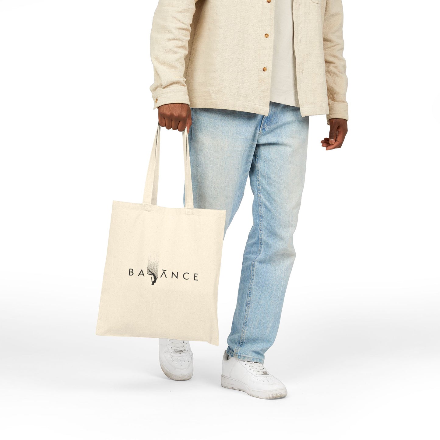 Balance Cotton Canvas Tote Bag | Eco-Friendly Shopping Bag, Reusable Grocery Bag, Minimalist Tote, Gift for Her